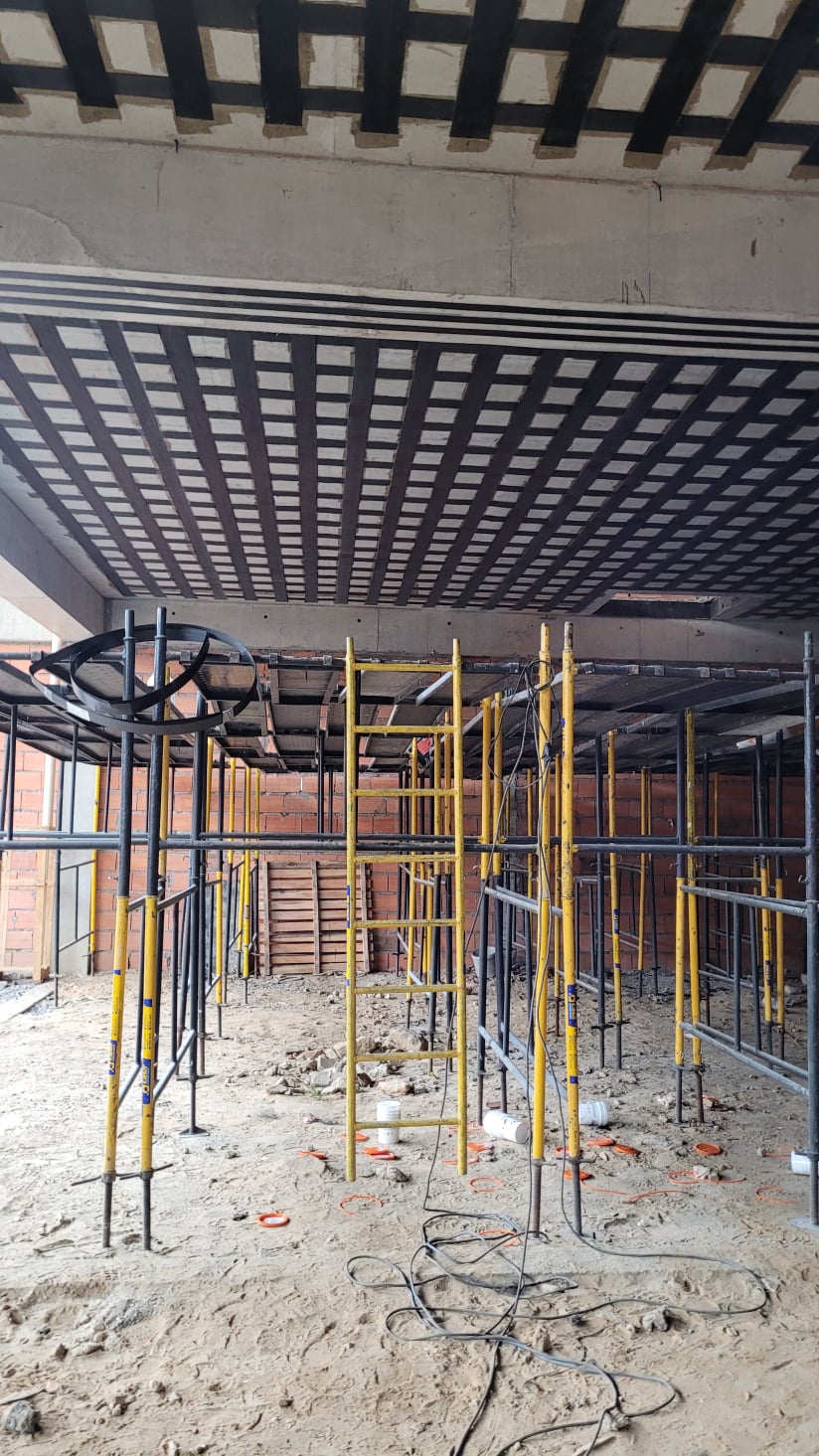 Reforço estrutural com fibras de carbono